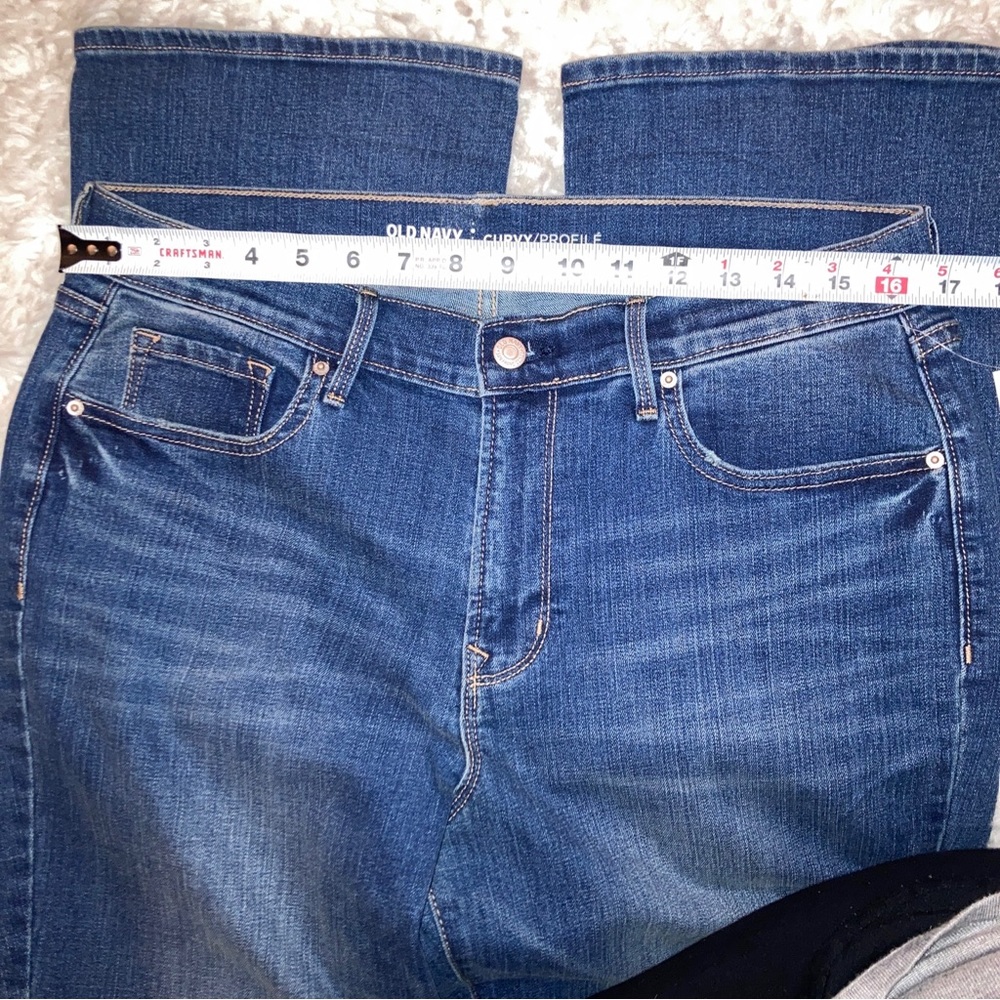 nwt OLD NAVY Curvy Profile BOOT CUT Mid Rise STRETCH Jeans Women's sz 12 TALL - Picture 11 of 14